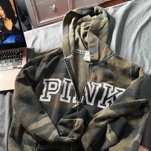 army sweater from pink